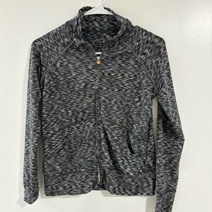 Kids Black and Gray Zip-Up Hoodie